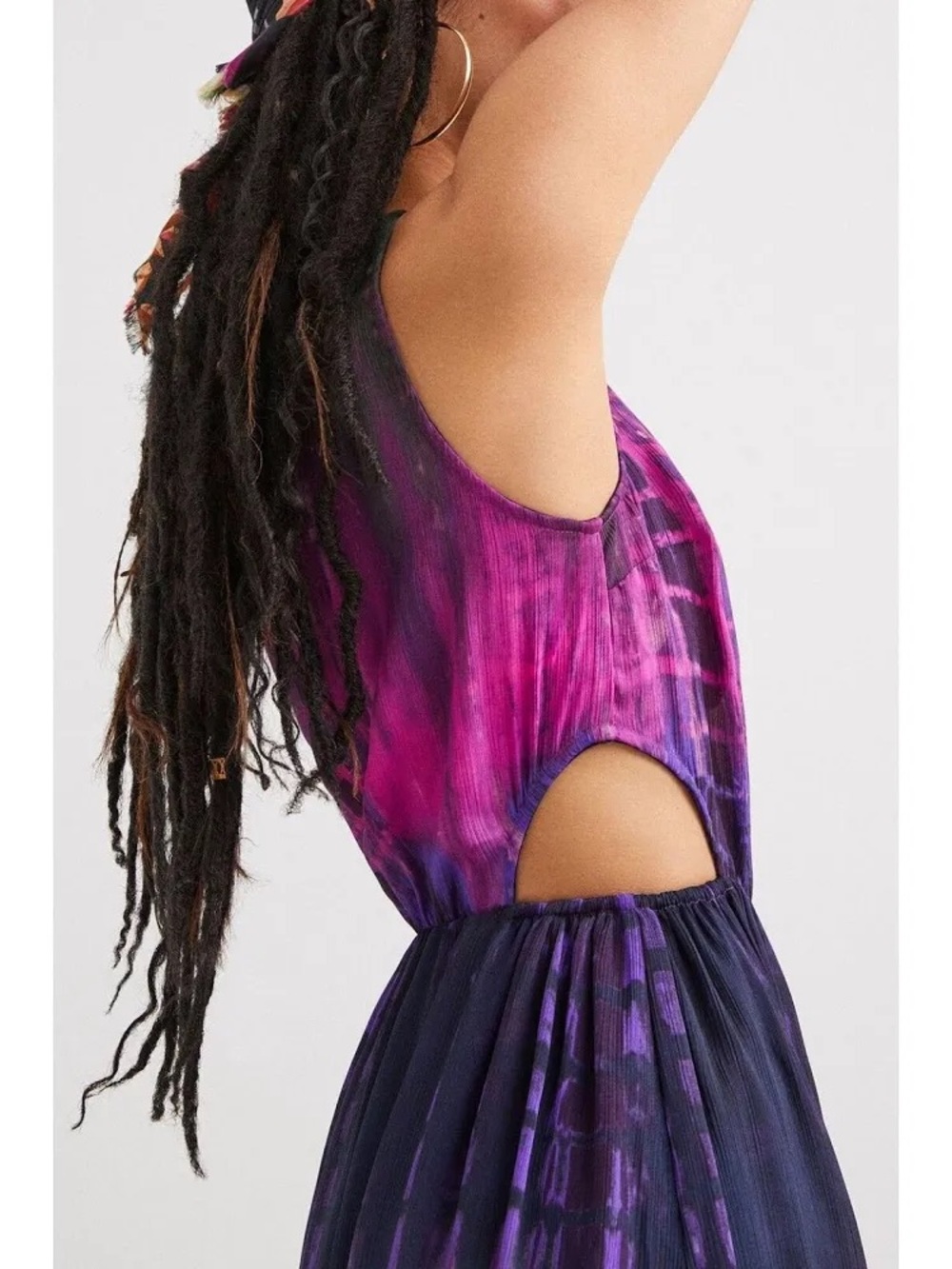 Desigual Tie-Dye Cut Out Maxi Dress - Picture 3 of 5